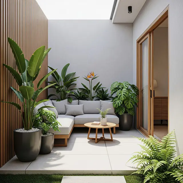 9 Desain Teras Rumah Minimalis dengan Sentuhan Tanaman Tropis, Menciptakan Kesejukan