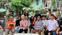 Bakal capres Ganjar Pranowo dan cawapres Mahfud Md ngobrol bareng gen Z di M Bloc, Jakarta Selatan, Senin (23/10/2023). (Liputan6.com/ Delvira Hutabarat)