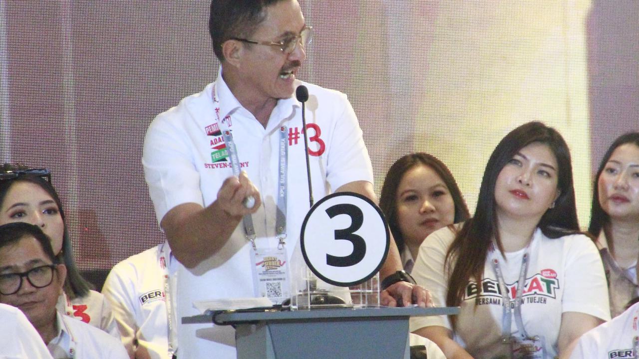 Steven Kandouw dan Alfred Denny Tuejeh Saat Debat Ketiga Pilgub Sulut
