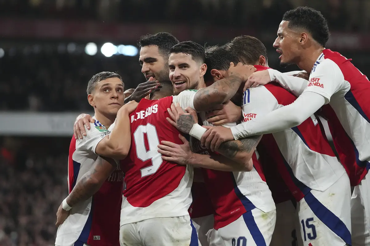 Foto: Penampilan Memukau Gabriel Jesus saat Bawa Arsenal Tumbangkan Crystal Palace di Carabao Cup
