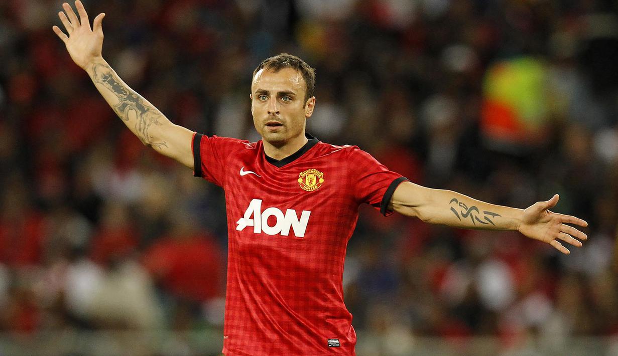 4. Dimitar Berbatov (238 offside) - Mantan striker Tottenham dan Manchester United ini memiliki catatan 238 kali offside selama berkarier di Premier League. (AFP/Anesh Debiky)