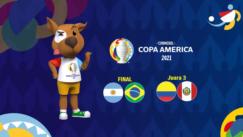 Banner Final Copa America 2021 dan Juara 3