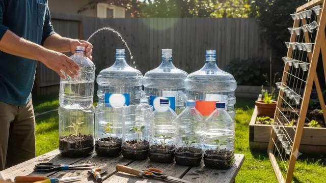 Cara Membuat Kebun Pangan Keluarga dari Galon Bekas/AI Generated