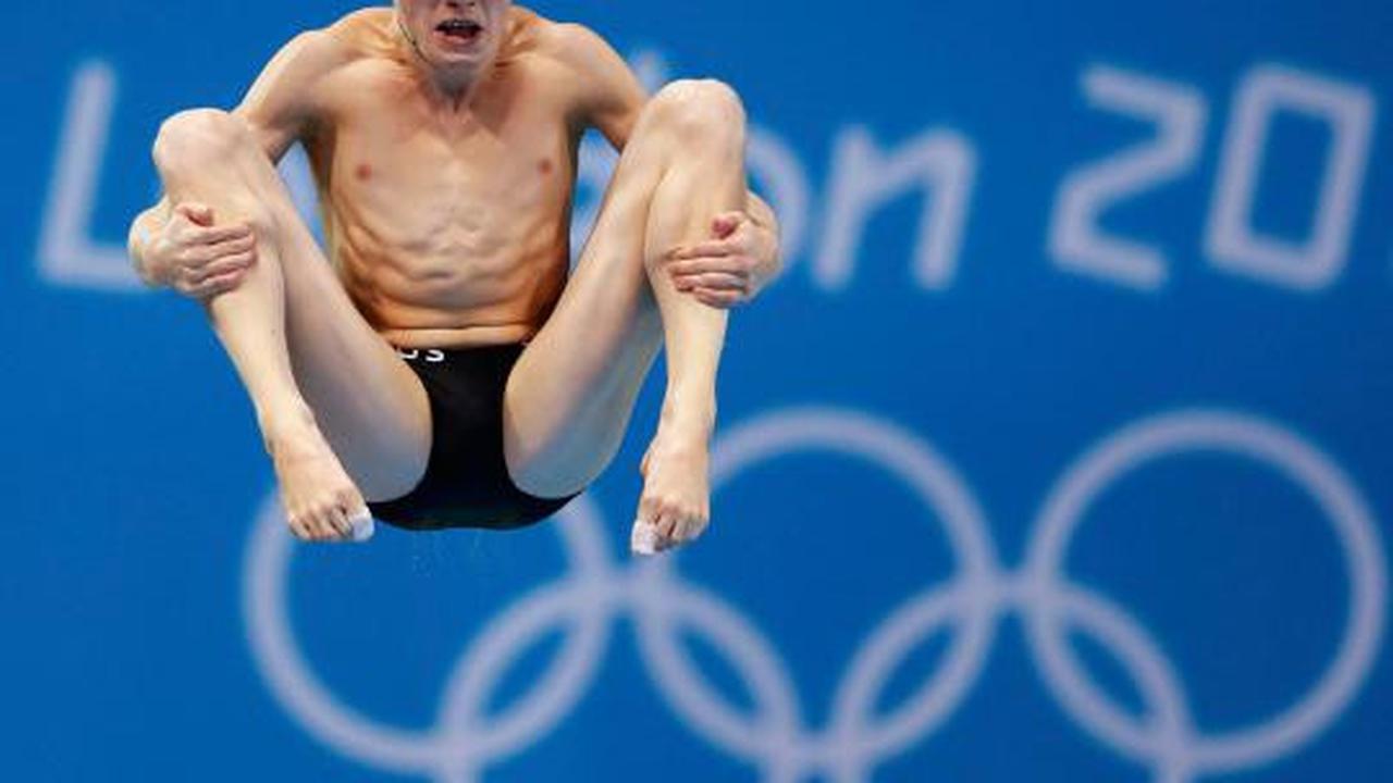 Ekspresi wajah atlet loncat indah Olimpiade 2012