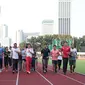 CdM Indonesia di Asian Games 2018, Syafruddin mengunjungi Stadion Madya untuk bertemu dengan para atlet atletik. (Dokumentasi CdM)
