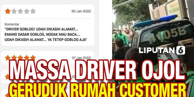 VIDEO: Ratusan Driver Ojol, Geruduk Rumah Customer