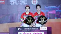 Kevin Sanjaya Sukamuljo/Marcus Fernaldi Gideon menjuarai Fuzhou China Terbuka 2019. (PBSI)