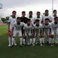 Timnas Indonesia U-16 sebelum laga pertama melawan Myanmar di Piala AFF U-16, Minggu (9/7/2017). (Bola.com/Dok. PSSI)