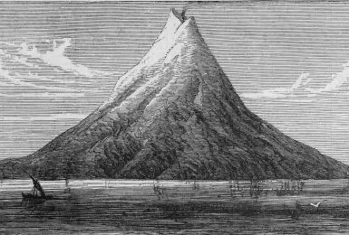 Gunung Krakatau meletus pada 1883