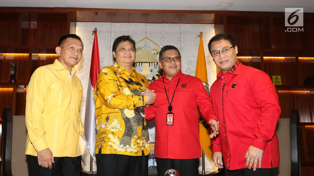 Bahas Pilpres 2019 Sekjen PDIP Sambangi Golkar