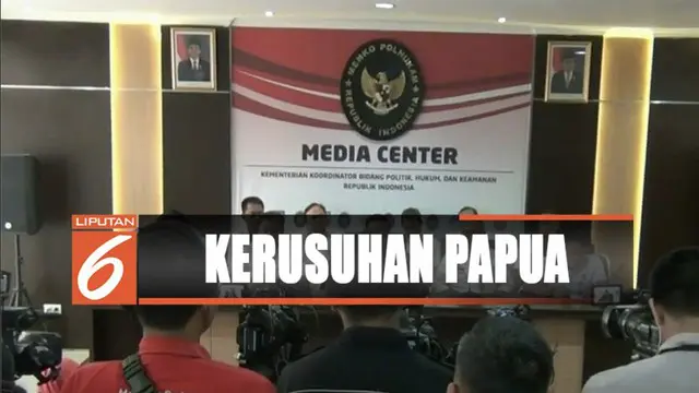 Menurut Menko Polhukam Wiranto ada dua aktor konspirasi kerusuhan di Papua dan Papua Barat.