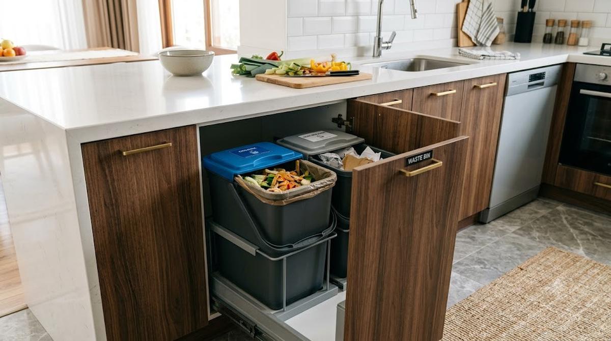 Posisi Tempat Sampah yang Membuat Dapur Lebih Bersih