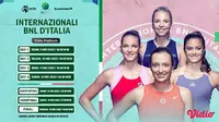 Ada Bintang Petenis Dunia, Yuk Tonton Live Streaming WTA Internazionali BNL d’Italia di Vidio 9-15 Mei