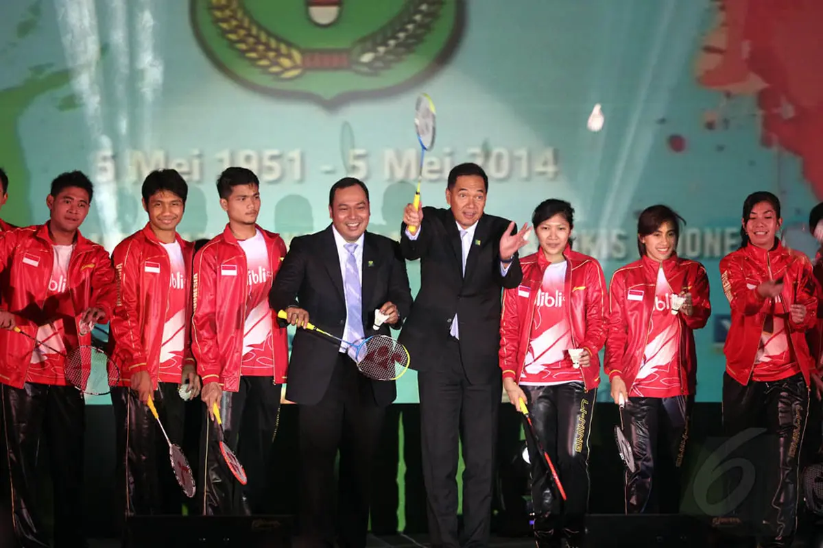 Ultah ke-63, PBSI Lepas Tim Piala Thomas dan Uber 2014