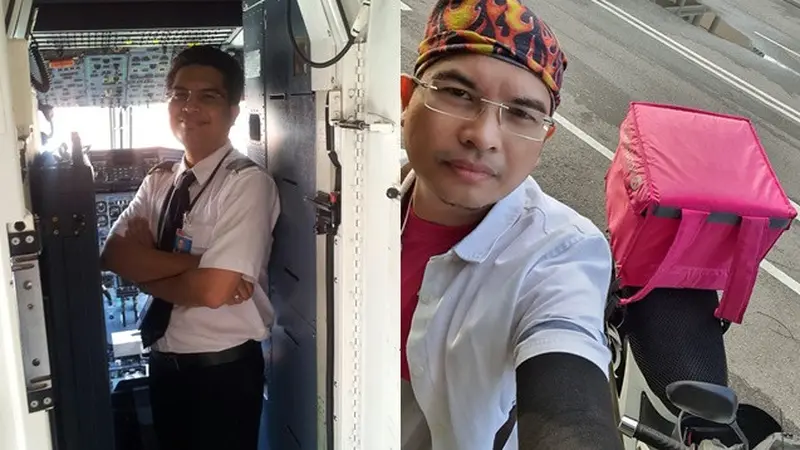 Dulu Bergaji Rp 60 Juta, Kini Pilot Ini Alih Profesi Jadi Pengantar Makanan