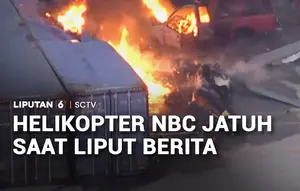 Helikopter Berita NBC Jatuh saat Liput Kecelakaan Bus di LA