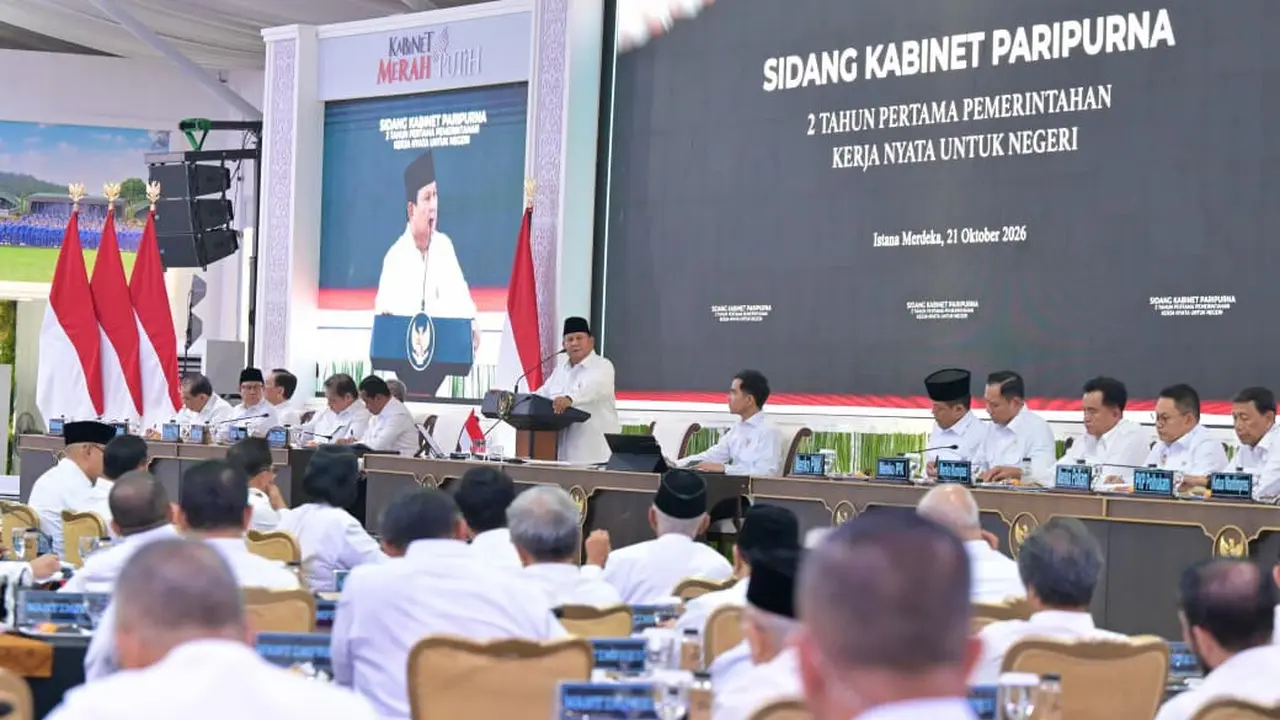 Sidang Kabinet Paripurna di Kompleks Istana Kepresidenan Jakarta, Rabu (21/10/2026) (Istimewa)