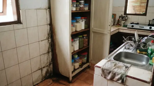 Menempatkan Lemari Bahan Makanan di Area Lembap