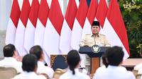 Presiden Prabowo juga mengatakan, Indonesia ingin selalu menjadi negara yang besar, serta Bhinneka Tunggal Ika atau berbeda-beda tapi satu. (Foto: Biro Pers Sekretariat Presiden)