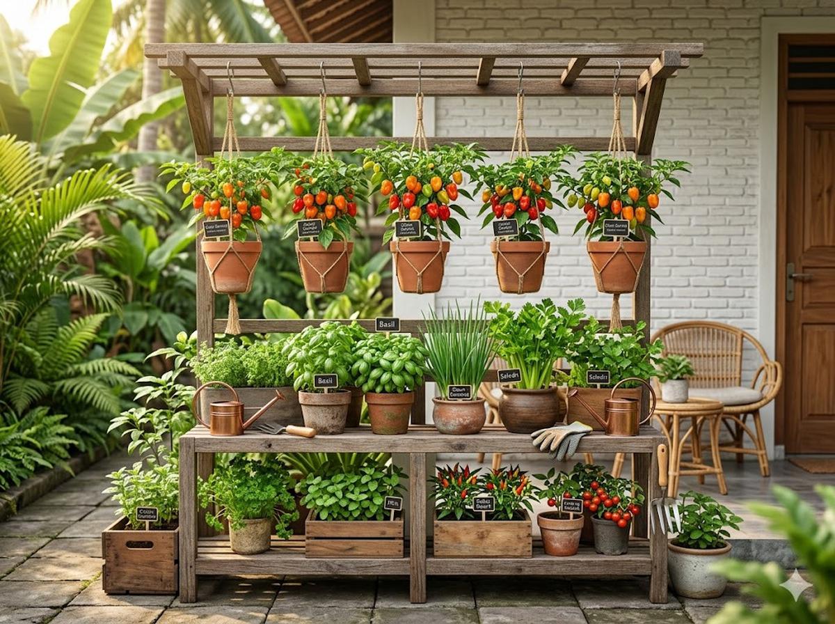 Tips Memanfaatkan Teras Rumah untuk Berkebun dengan Menyusun Tanaman Mengikuti Teras