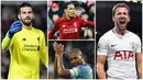 Berikut ini 7 pemain Premier League yang mengalami peningkatan rating di FIFA 19. Dua Diantaranya adalah Harry Kane dan Virgil van Dijk. (Foto Kolase AP dan AFP)