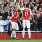 Alexis Sanchez dan Mesut Ozil cetak gol ke gawang MU (Reuters/Liputan6)