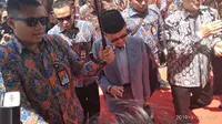 BJ Habibie, merasa heran, bingung dan prihatin dengan pembangunanBatam yang keluar dari master plan. (foto: Liputan6.com / ajang nurdin)