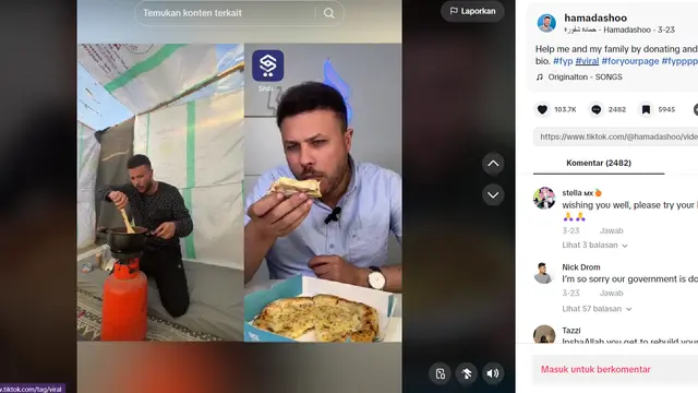 Food Blogger Asal Gaza Buat Kreasi Masakan dari Paket Bantuan Makanan agar Anak-anak di Kamp Pengungsian Senang