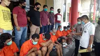Puluhan tersangka kriminalitas ditangkap tim Polrestabes Palembang (Liputan6.com / Nefri Inge)