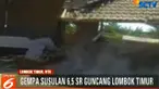 Di tengah aktifitas longsor di lereng Gunung Rinjani, warga panik berlarian mencari tempat aman.
