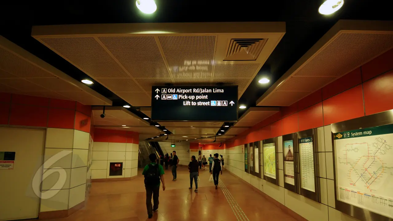 Penampakan MRT di Singapura