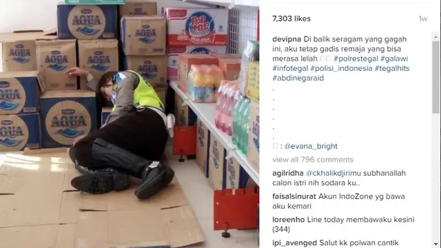 Polwan Tidur di Minimarket: Gadis Remaja yang Bisa Merasa Lelah