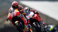 Ilustrasi persaingan pada MotoGP 2018. (JEAN-FRANCOIS MONIER / AFP)