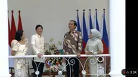 Presiden Joko Widodo atau Jokowi menyambut kunjungan kenegaraan Presiden Presiden Filipina Ferdinand Romualdez Marcos Jr di Istana Kepresidenan Bogor Jawa Barat, Senin (5/9/2022) (Youtube Sekretariat Presiden)