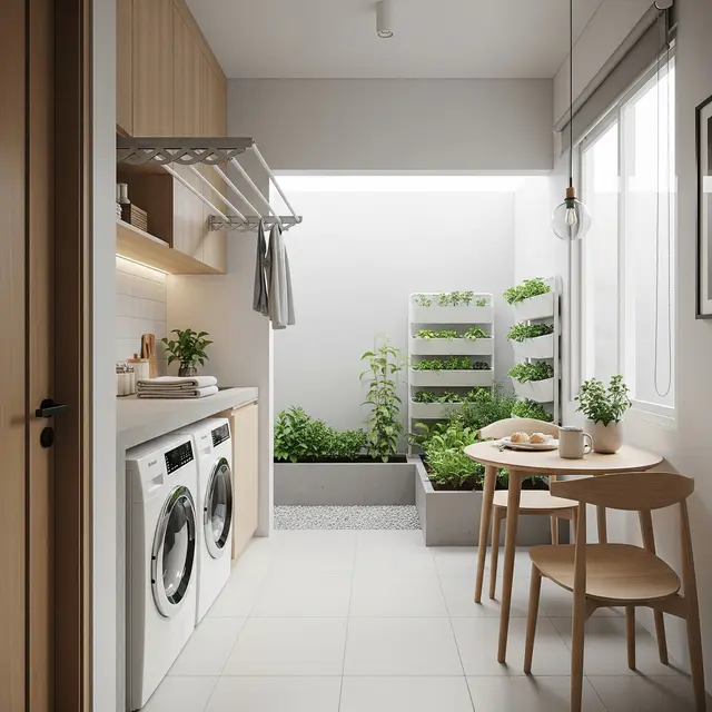 9 Desain Rumah Minimalis dengan Kebun Dapur di Area Cuci dan Jemur, Solusi Lahan Terbatas
