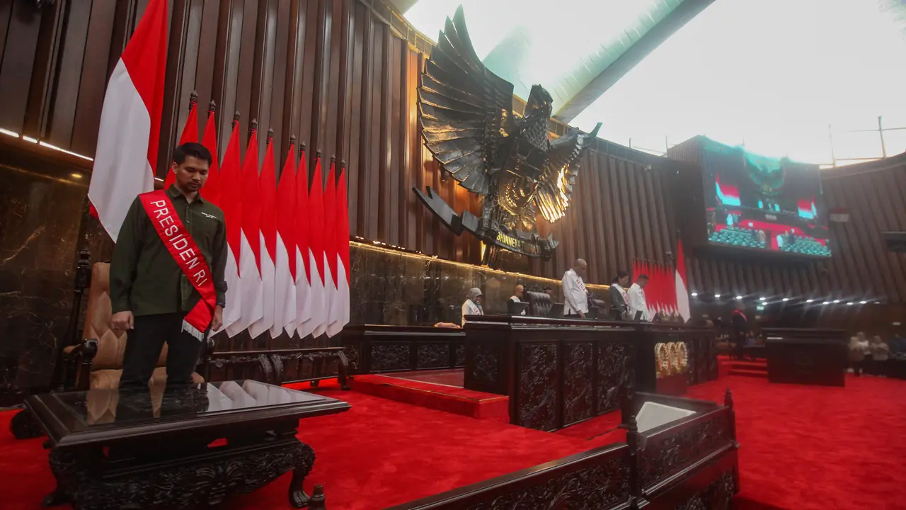 Melihat Gladi Kotor Persiapan Pidato Kenegaraan Presiden Prabowo di Sidang Tahunan MPR RI