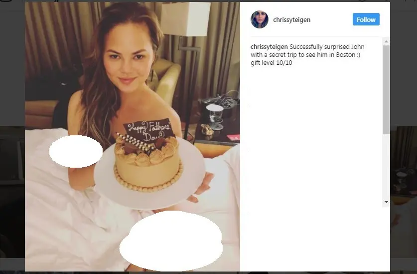 Begini cara Chrissy Teigen membuat kejutan untuk sang suami, John Legend. [foto: instagram/chrissyteigen]