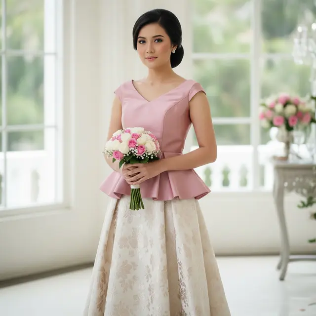 Baju Bridesmaid Atas Bawah yang Elegan (Gemini AI)