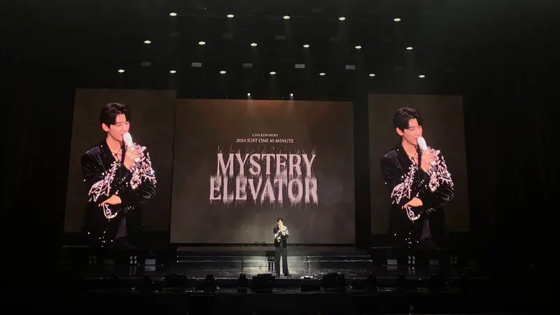 Cha Eun Woo menggelar Fan Concert 'Just One 10 Minute: Mystery Elevator' di Jakarta pada 20 April 2024. (Liputan6.com/Jihan Rafifah)