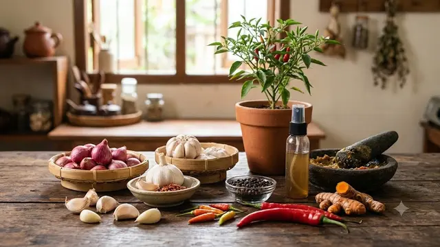 Bahan Dapur yang Bisa Mengusir Ulat Cabai dengan Cepat (AI Generated)