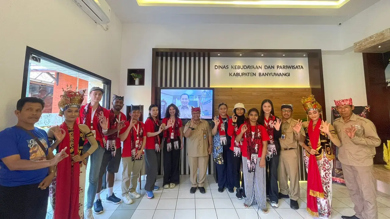 9 pemuda dari berbagai negara akan mengikuti mengeksplor dan berlatih tentang seni budaya Banyuwangi. (Istimewa)