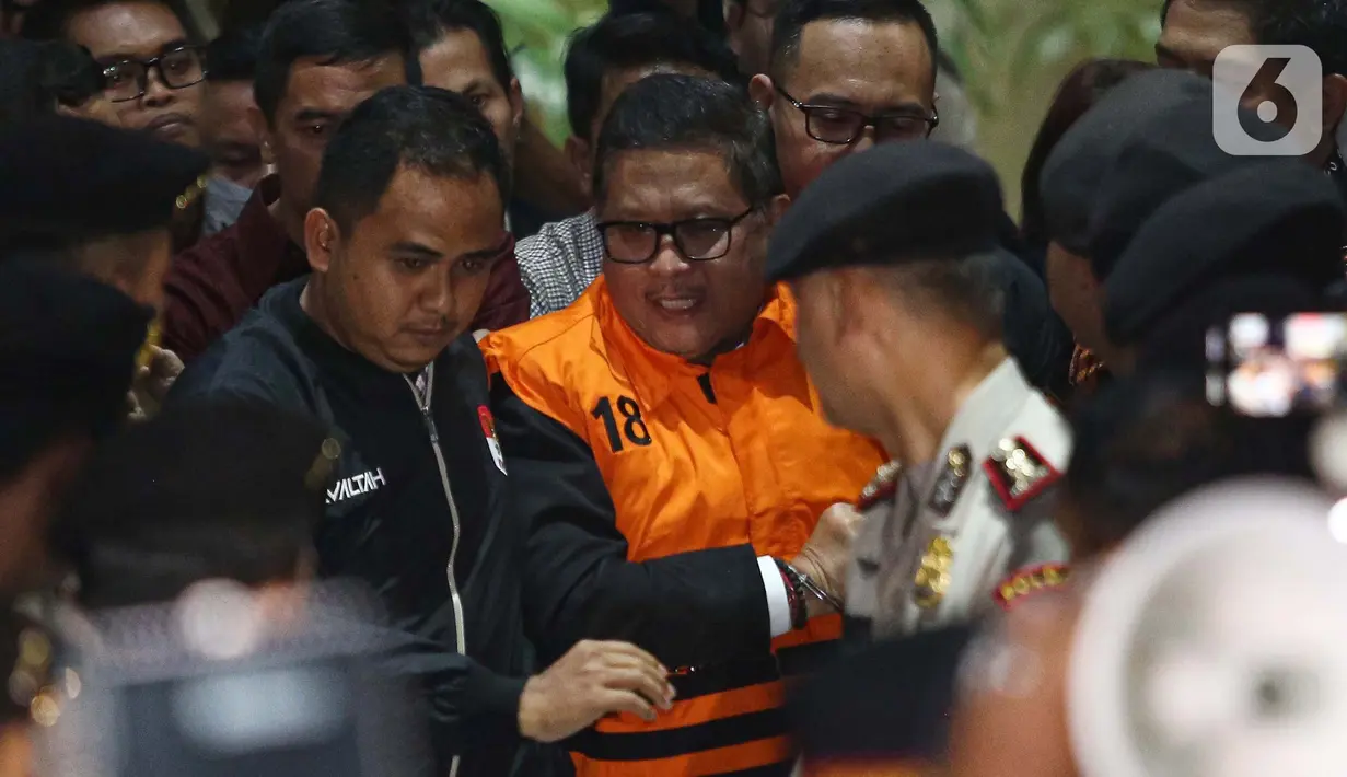 Penahanan Sekjen PDIP Hasto Kristiyanto dilakukan usai Pengadilan Negeri Jakarta Selatan menolak gugatan praperadilannya. (Liputan6.com/Angga Yuniar)