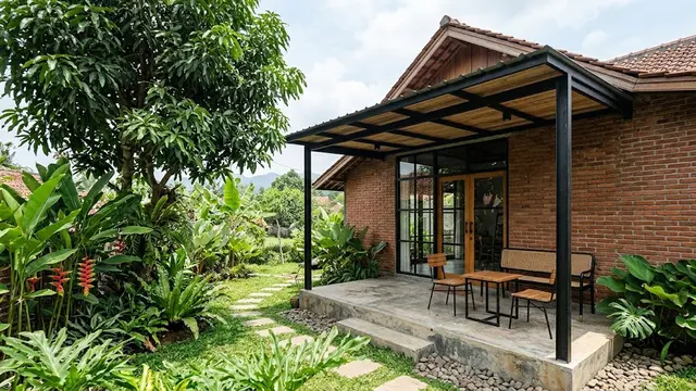 Desain Teras Industrial Melalui Elemen Ekspos