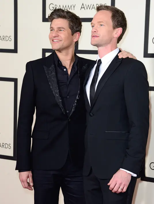 Neil Patrick Harris merayakan ulang tahun pernikahan pertama dengan suaminya, David Burtka, pada hari Minggu (6/9/2016). (Bintang/EPA)