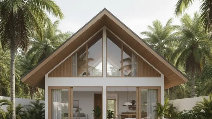 Desain Rumah Mungil Tropis yang Terasa Luas dan Sejuk/Gemini AI