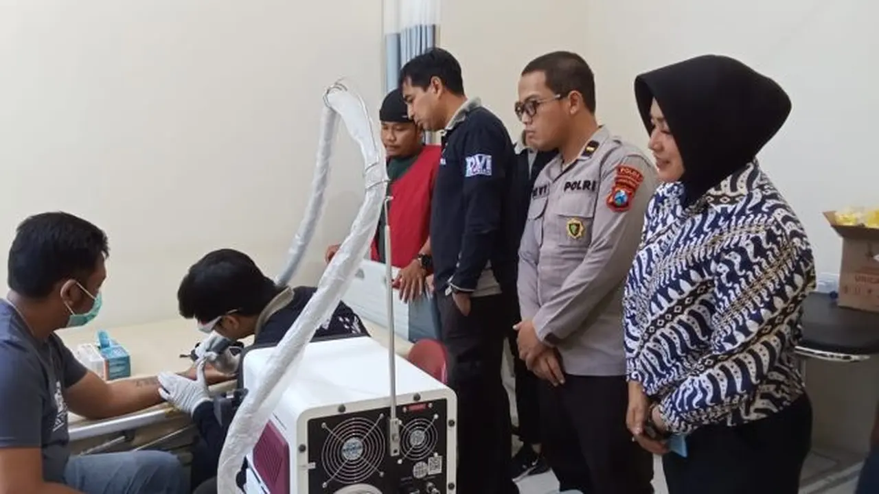 Jelang Ramadhan Polresta Banyuwangi menggelar hapus toto (Istimewa)