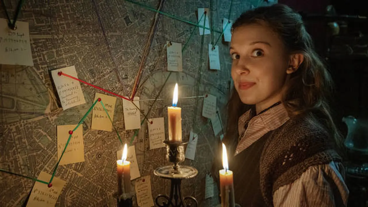 Millie Bobby Brown dalam Enola Holmes 2. (Foto: Alex Bailey/Netflix © 2022)