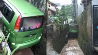 Mobil Bisa Nyangkut di atas Got, Lah kok Bisa?