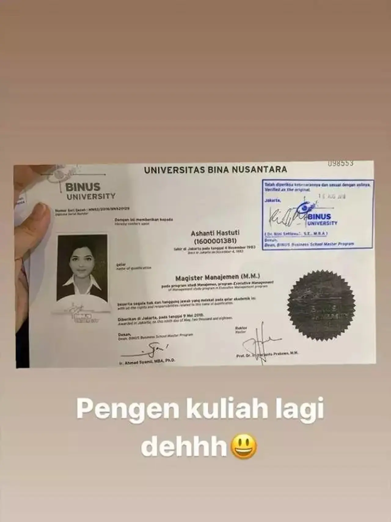 6 Potret Ijazah Sekolah Artis Indonesia, Pasfoto dan Nama Asli Curi