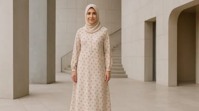 Model Gamis untuk Usia 45 Tahun